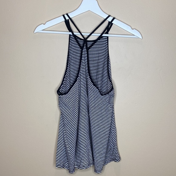 Hollister Black And White Stripe Razor Back Comfy Tank Top Small - Picture 4 of 5